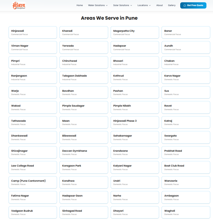 Pune Locations Page